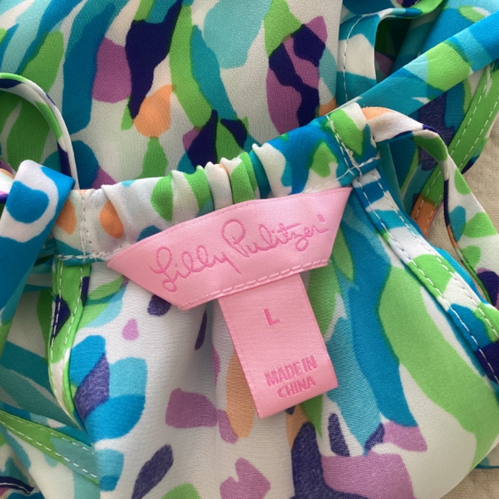 Lilly Pulitzer Skylar Top Resort White Sea Soireee - Picture 4 of 6